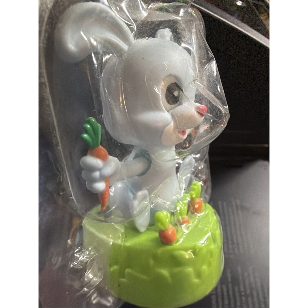 Solar Powered Dancing Easter Bunny Rabbit Toy Bobblehead Blue